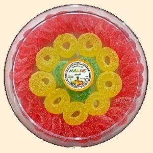 ژله میوه ای شکری حلقه ای دور قرمز